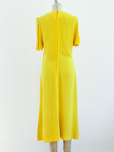 Ossie Clark Yellow Moss Crepe Dress Dress arcadeshops.com