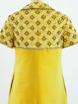 1960s Embellished Raw Silk Dress Dress arcadeshops.com