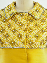 1960s Embellished Raw Silk Dress Dress arcadeshops.com