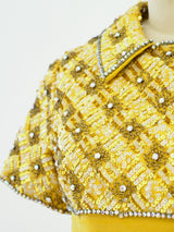 1960s Embellished Raw Silk Dress Dress arcadeshops.com