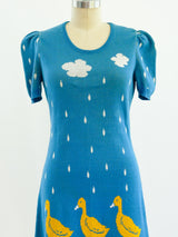 1970's Novelty Knit Duck Dress Dress arcadeshops.com