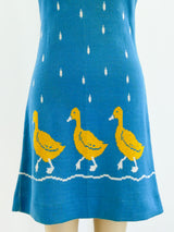 1970's Novelty Knit Duck Dress Dress arcadeshops.com