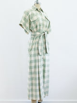 Issey Miyake Gingham Check Shirt Dress Dress arcadeshops.com
