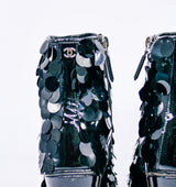 Chanel Paillette Heeled Booties, 38 Accessory arcadeshops.com