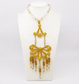 Crystal Fringed Pendant Necklace Jewelry arcadeshops.com