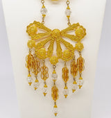 Crystal Fringed Pendant Necklace Jewelry arcadeshops.com