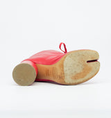 Margiela Red Leather Drawstring Tabi Boots, 39.5 Accessory arcadeshops.com