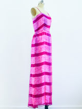 Richilene Pink Silk Maxi Dress Dress arcadeshops.com