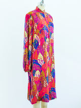 La Mendola Silk Leaf Print Dress Dress arcadeshops.com