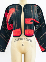 1980's Quilted Silk Cropped Jacket Jacket arcadeshops.com