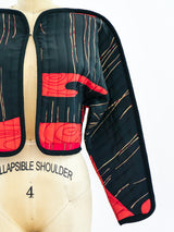 1980's Quilted Silk Cropped Jacket Jacket arcadeshops.com