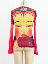 Vivienne Tam Buddha Face Mesh Top Top arcadeshops.com