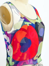 Chanel Printed Silk Chiffon Tank Top arcadeshops.com