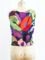 Chanel Printed Silk Chiffon Tank Top arcadeshops.com