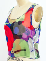 Chanel Printed Silk Chiffon Tank Top arcadeshops.com