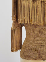 1960's Beaded Fringe Crochet Top Top arcadeshops.com
