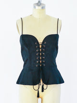 Yves Saint Laurent Lace-up Bustier Top arcadeshops.com