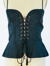 Yves Saint Laurent Lace-up Bustier Top arcadeshops.com