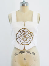 Geoffrey Beene Sequin Flower Bustier Top arcadeshops.com