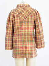 Plaid Chenille Pullover Top Top arcadeshops.com