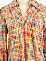 Plaid Chenille Pullover Top Top arcadeshops.com