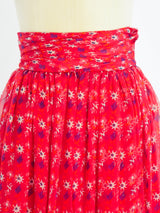 Christian Dior Silk Chiffon Printed Skirt Bottom arcadeshops.com