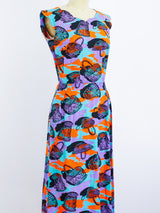 1950's Basket Print Day Dress Dress arcadeshops.com