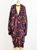 Lanvin Leaf Print Silk Dress Dress arcadeshops.com