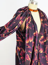 Lanvin Leaf Print Silk Dress Dress arcadeshops.com