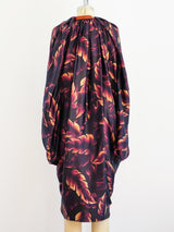 Lanvin Leaf Print Silk Dress Dress arcadeshops.com