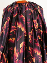 Lanvin Leaf Print Silk Dress Dress arcadeshops.com
