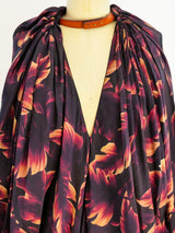 Lanvin Leaf Print Silk Dress Dress arcadeshops.com