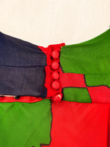 Pauline Trigere Colorblocked Chiffon Tank Dress Dress arcadeshops.com