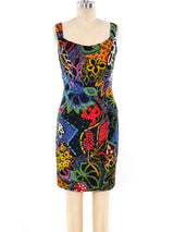 Bob Mackie Beaded Floral Tank Dress Dress arcadeshops.com