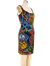 Bob Mackie Beaded Floral Tank Dress Dress arcadeshops.com