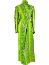 Yves Saint Laurent Snake Printed Silk Ensemble Suit arcadeshops.com