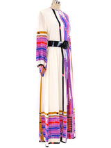 Teal Traina Colorblock Silk Maxi Dress Dress arcadeshops.com