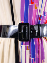 Teal Traina Colorblock Silk Maxi Dress Dress arcadeshops.com