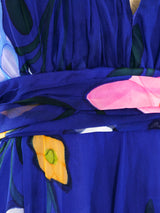 Floral Printed Chiffon Halter Dress Dress arcadeshops.com