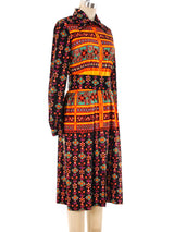 Oscar de la Renta Floral Print Shirt Dress Dress arcadeshops.com