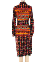 Oscar de la Renta Floral Print Shirt Dress Dress arcadeshops.com