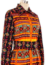 Oscar de la Renta Floral Print Shirt Dress Dress arcadeshops.com