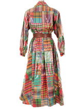 Oscar de la Renta Rainbow Plaid Raincoat Outerwear arcadeshops.com