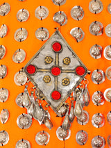 Orange Afghani Coin Embellished Coat Jacket arcadeshops.com