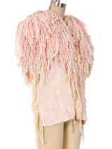 Yarn Fringe Shag Woven Vest jacket arcadeshops.com