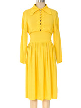 Ossie Clark Sunflower Crepe Dress Dress arcadeshops.com