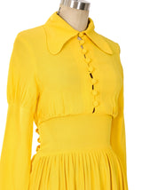 Ossie Clark Sunflower Crepe Dress Dress arcadeshops.com