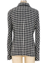 Chanel Houndstooth Ruffled Top Top arcadeshops.com