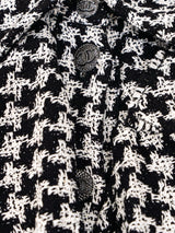 Chanel Houndstooth Ruffled Top Top arcadeshops.com