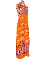 Geisha Printed Sleeveless Maxi Dress Dress arcadeshops.com